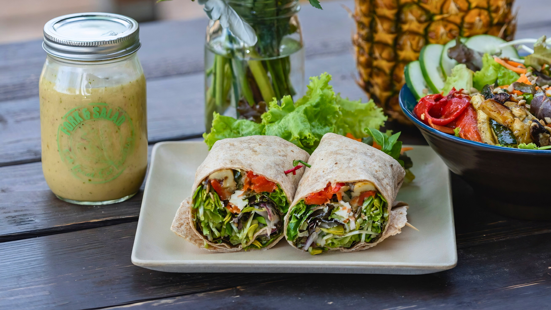 Roasted Pineapple-Tamarind Vinaigrette featuring Kuleana Sunflower Oil