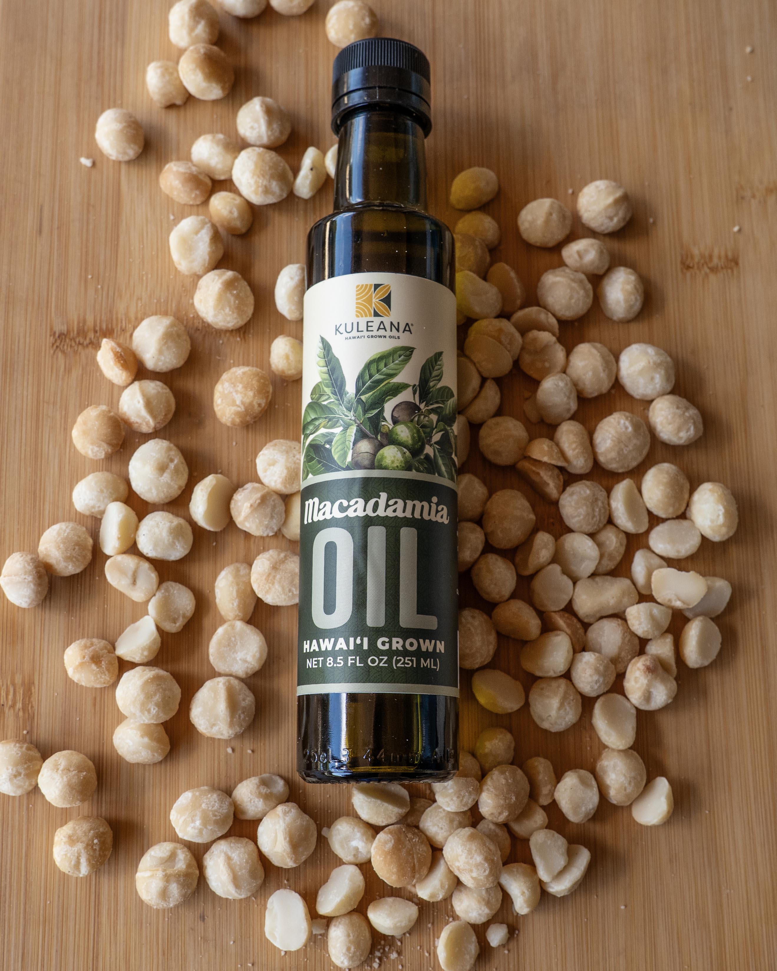 Kuleana® Macadamia Oil, 8.5oz bottle with pour spout