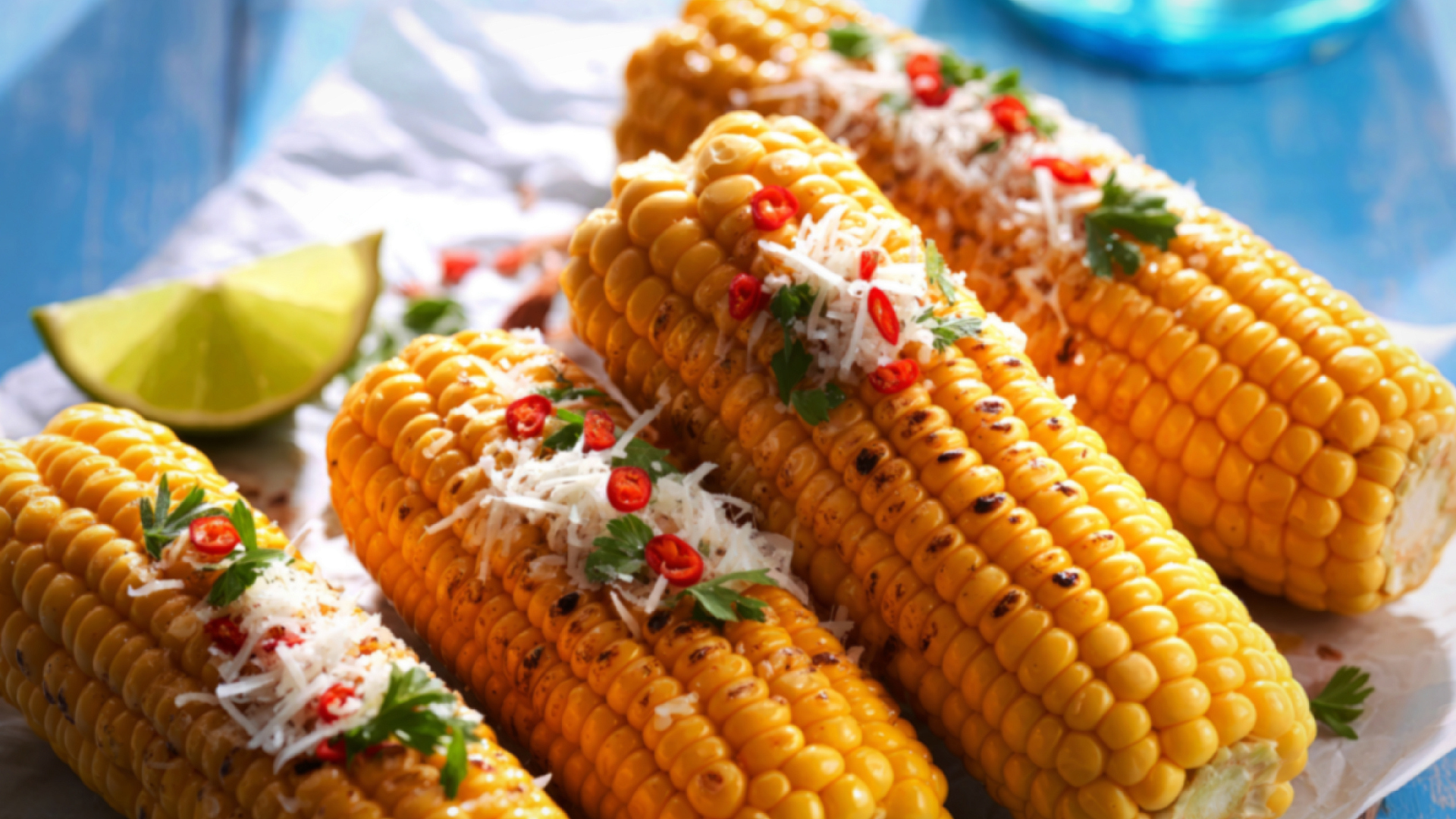 Grilled Corn with Chili-Lime Sunflower Oil Butter