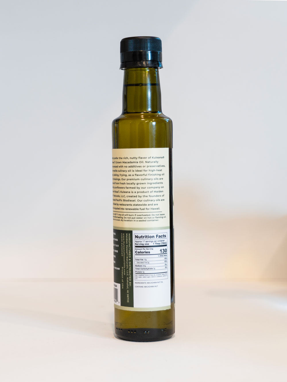 Kuleana® Macadamia Oil, 8.5oz bottle with pour spout